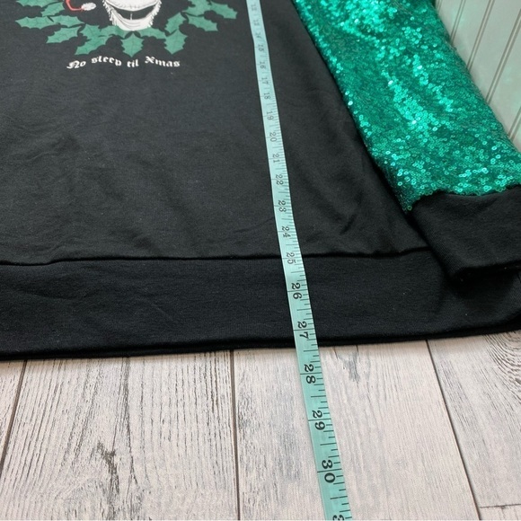 Disney Women’s Nightmare Before Christmas Green Sequin Sleeve Shirt Size‎ 2XL - Picture 7 of 8